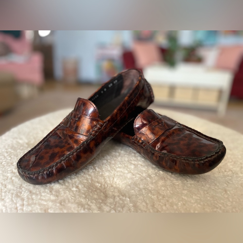 🖤🤎GORGEOUS🤎🖤 Cole Haan tortoiseshell patent leather loafers